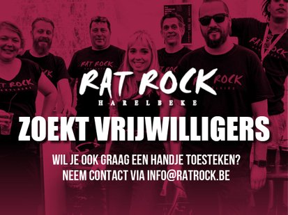 vrijwilliger rat rock harelbeke - gratis punk festival